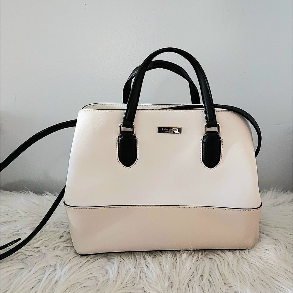 Kate Spade Evangelie saffiano handbag some stain inside bag as photographed